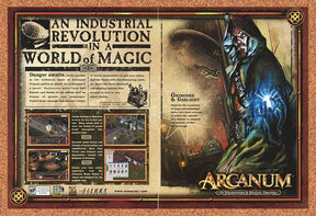 Arcanum Of Steamworks Magick PC Original 2002 Ad Authentic Video Game Promo