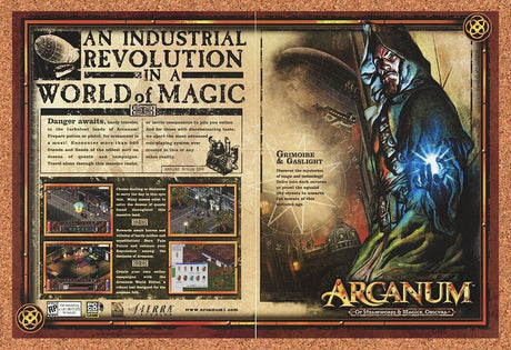 Arcanum Of Steamworks Magick PC Original 2002 Ad Authentic Video Game Promo