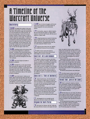 2001 WarCraft Timeline Of The WarCraft Universe Original Advert / Retro Promo v3