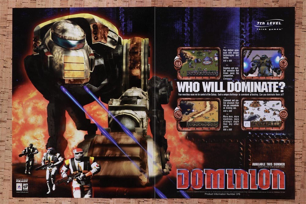 1997 Dominion PC Original Advertisement / Retro Wall Art v1