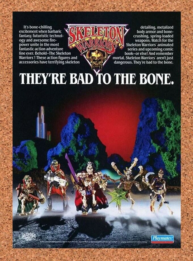 Skeleton Warriors Action Figures Original 1996 Ad Authentic Video Game Promo