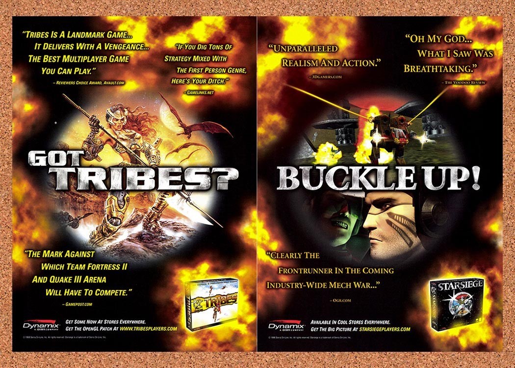1999 Tribes Games PC Original Advertisement / Retro Promo v1