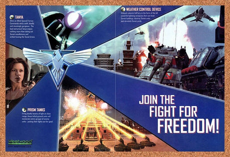 2000 Red Alert 2 Allies PC Original Advertisement / Retro Wall Art v8