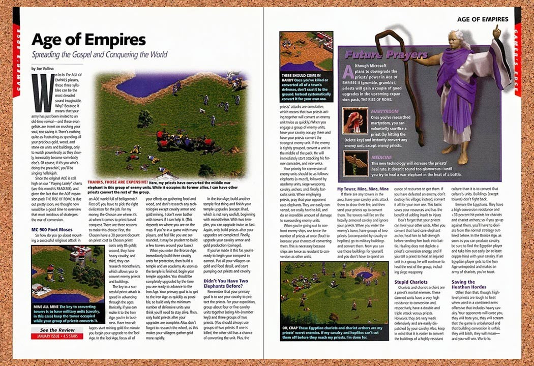 1998 Age Of Empires PC Original Advertisement / Retro Promo vr1