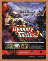 2003 Dynasty Tactics 2 PS2 Original Ad