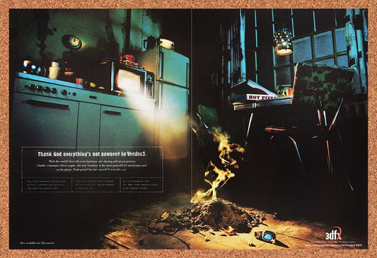 1999 Voodoo 5 3dfx Original Advertisement / Retro Wall Art v3