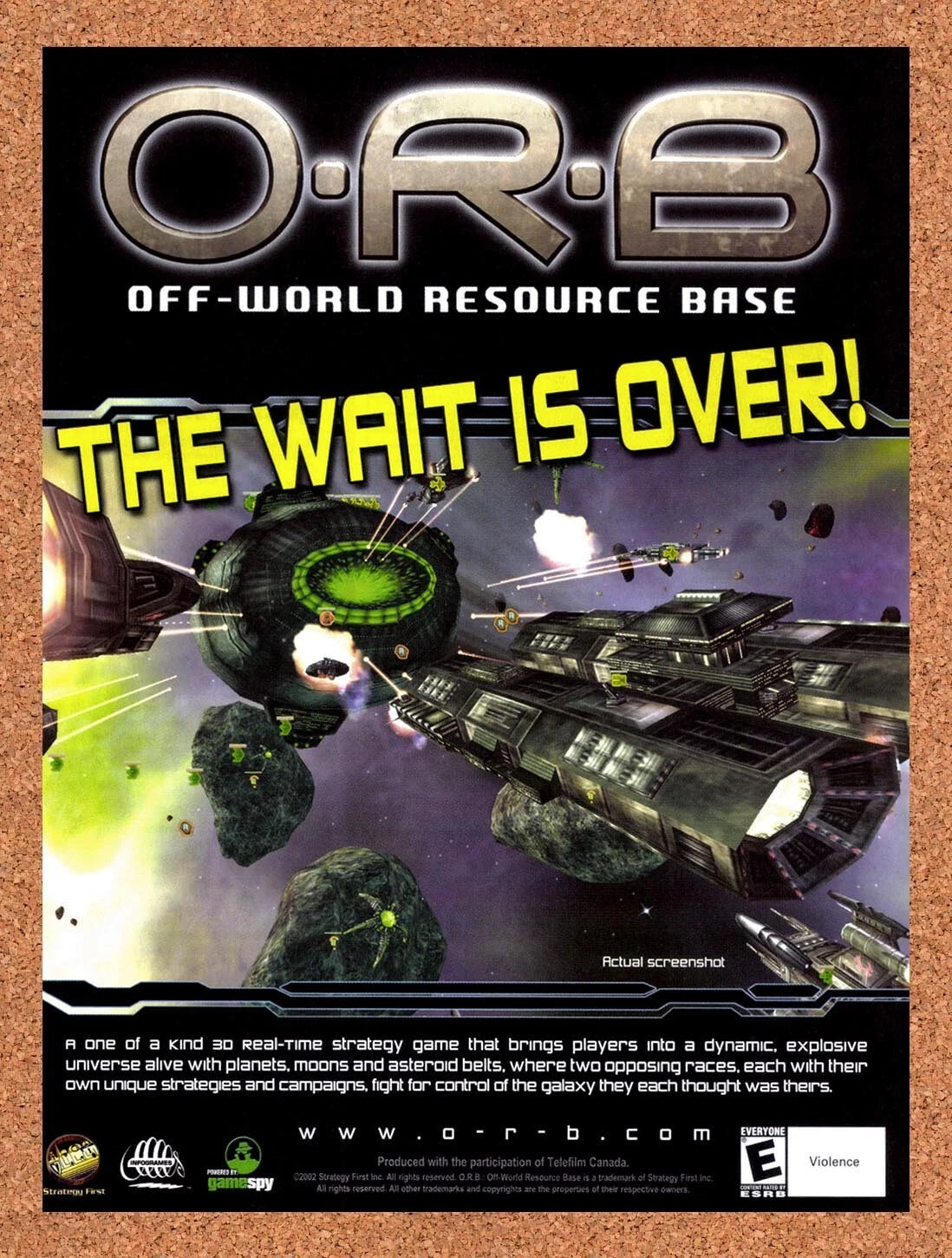 2002 ORB Off-World Resource Base PC Original Ad v3