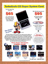 1992 Turbo Grafx-CD Super System Card Original Ad v1